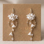 Irena Floral Bridal Earrings with Pearls - Treasures by Agnes