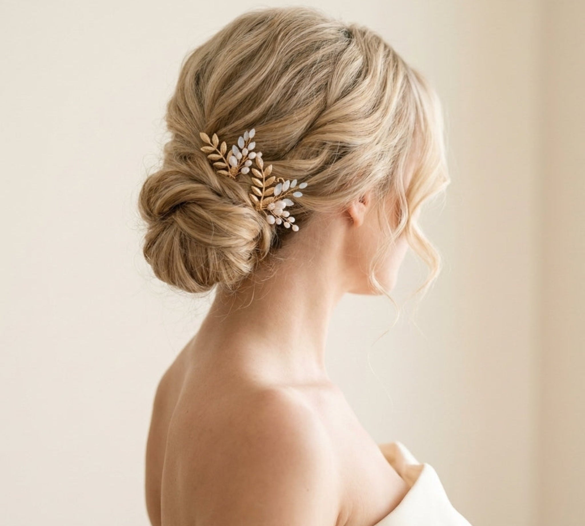 Ivy Swarovski Crystal & Pearl Bridal Hair Pins - Treasures by Agnes