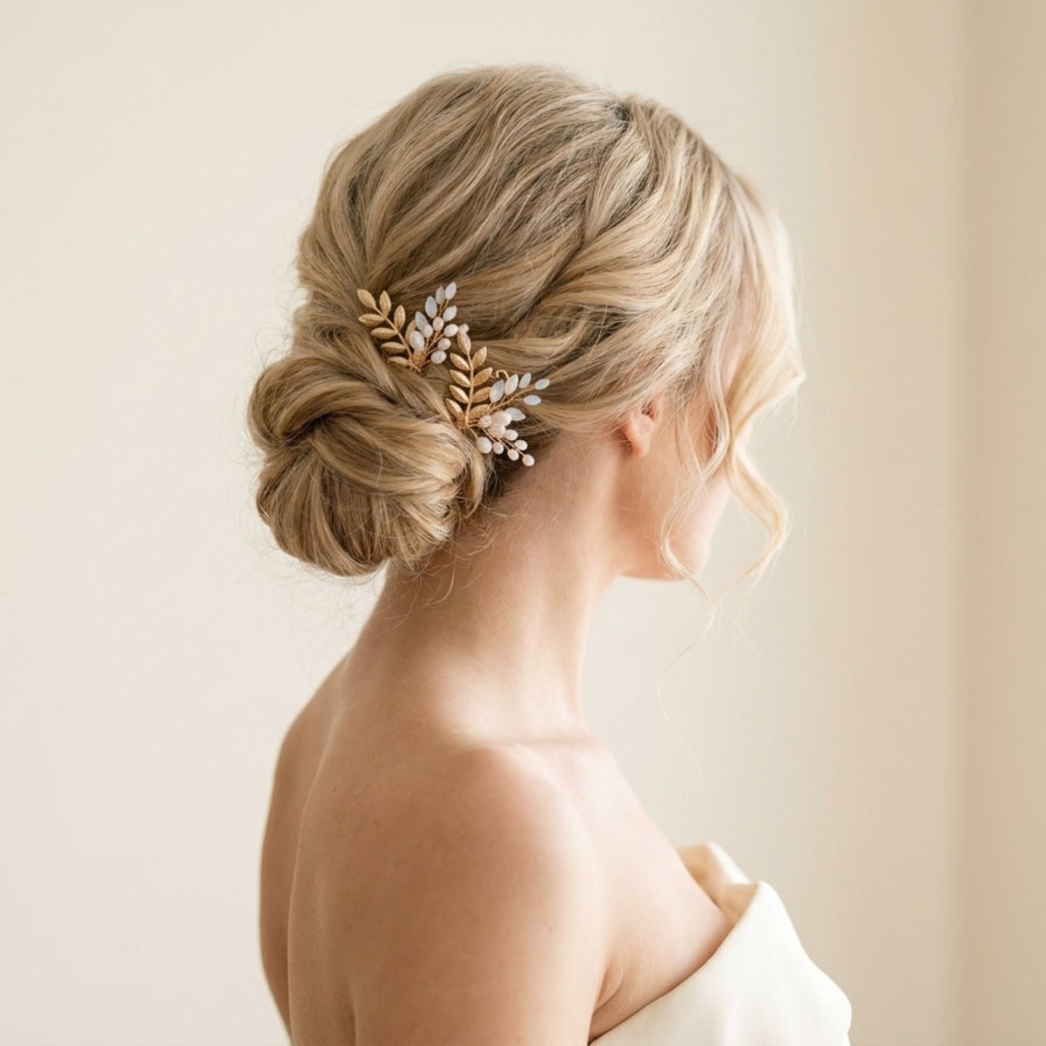 Ivy Swarovski Crystal & Pearl Bridal Hair Pins - Treasures by Agnes