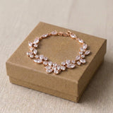 Jamie Rose Gold CZ Bridal Bracelet - Treasures by Agnes
