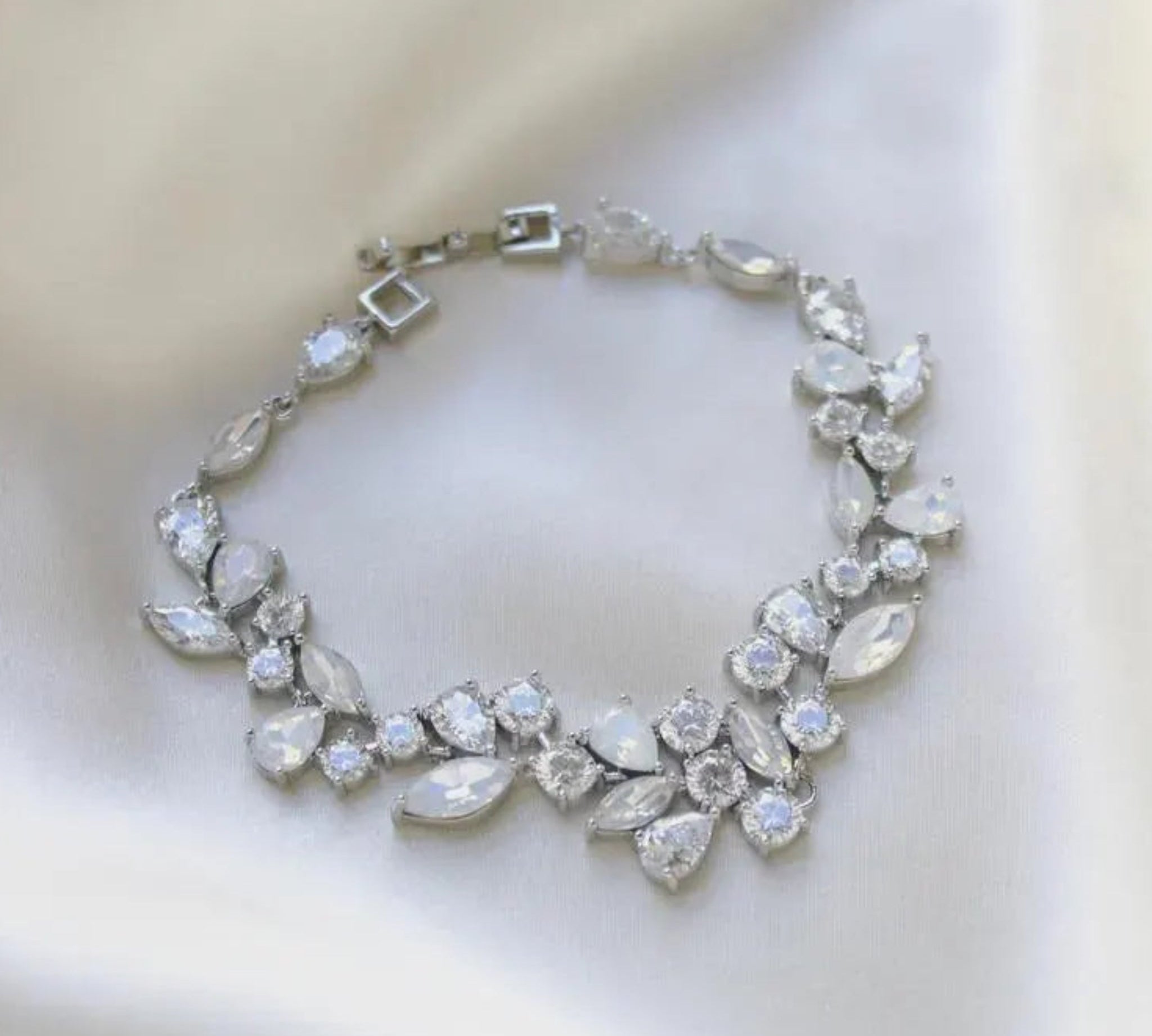 Jamie Rose Gold CZ Bridal Bracelet - Treasures by Agnes