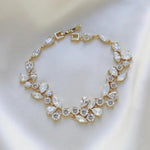 Jamie Rose Gold CZ Bridal Bracelet - Treasures by Agnes