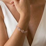 Jamie Rose Gold CZ Bridal Bracelet - Treasures by Agnes