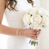 Jamie Rose Gold CZ Bridal Bracelet - Treasures by Agnes