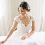 Joy Dainty Rose Gold Swarovski Crystal Bridal Necklace - Treasures by Agnes