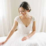Joy Dainty Rose Gold Swarovski Crystal Bridal Necklace - Treasures by Agnes