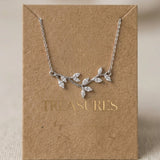Joy Dainty Rose Gold Swarovski Crystal Bridal Necklace - Treasures by Agnes