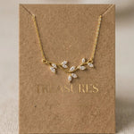 Joy Dainty Rose Gold Swarovski Crystal Bridal Necklace - Treasures by Agnes