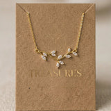 Joy Dainty Rose Gold Swarovski Crystal Bridal Necklace - Treasures by Agnes