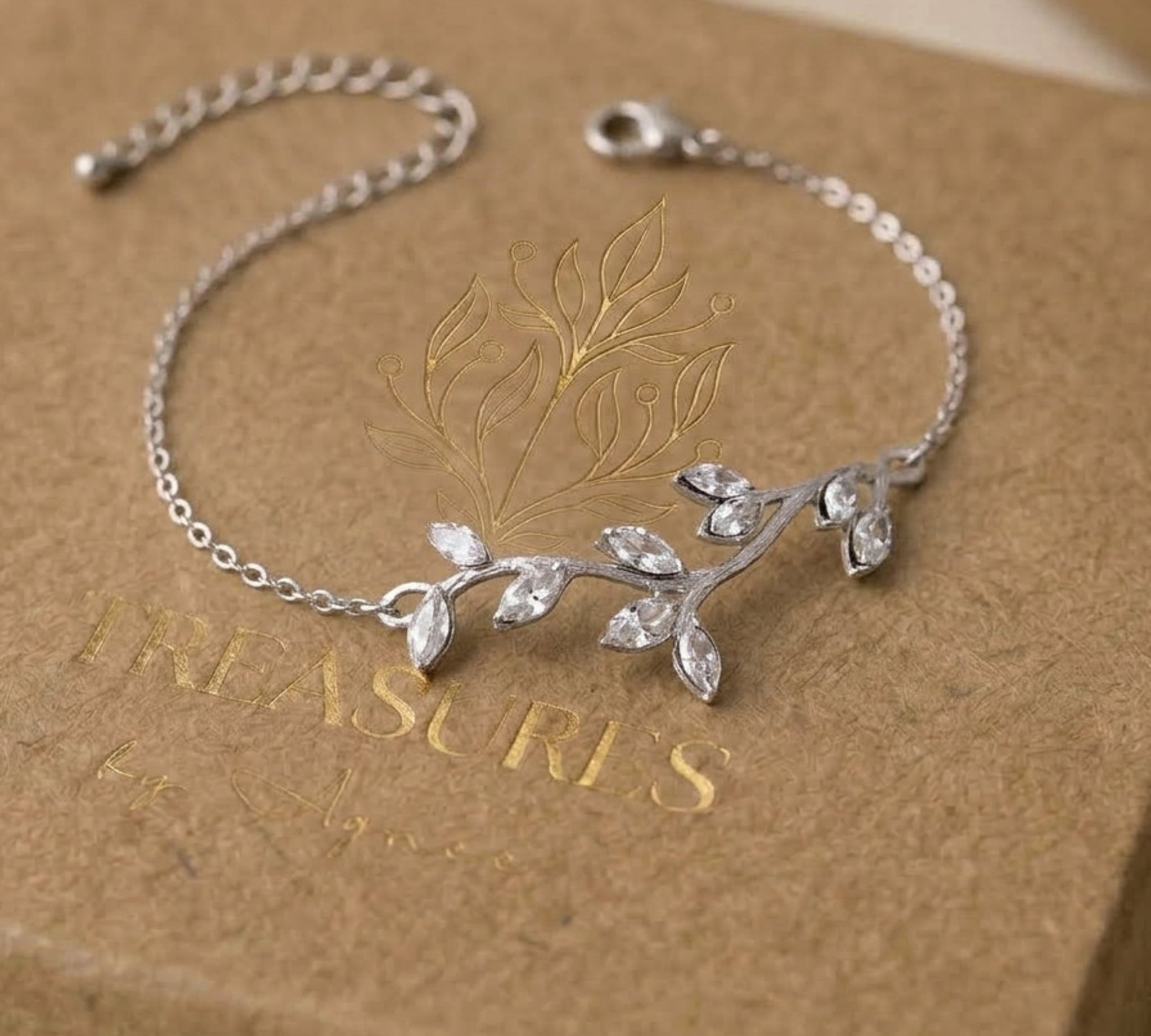 Joy Rose Gold Swarovski Crystal Bridal Bracelet - Treasures by Agnes
