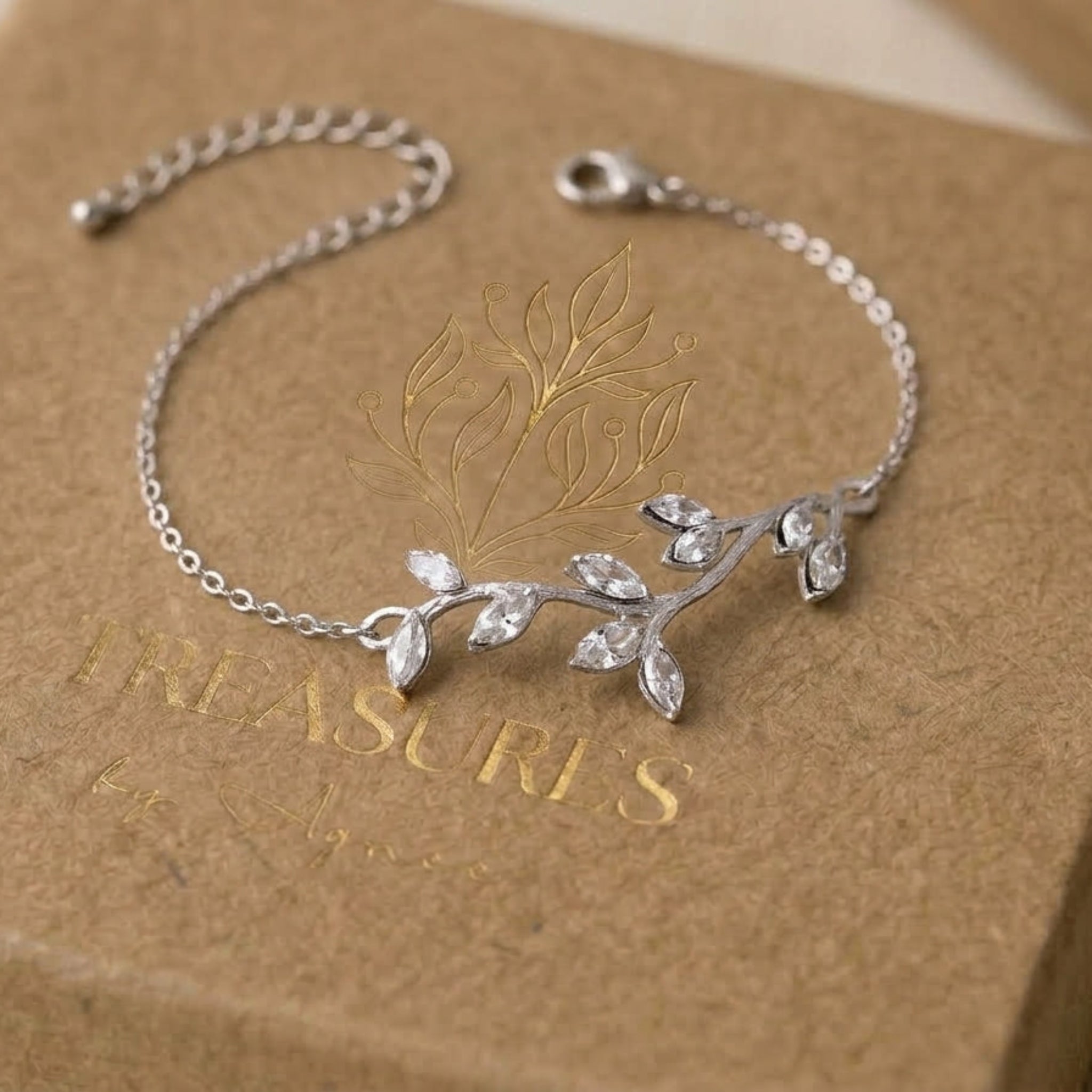 Joy Rose Gold Swarovski Crystal Bridal Bracelet - Treasures by Agnes