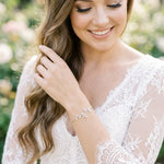 Joy Rose Gold Swarovski Crystal Bridal Bracelet - Treasures by Agnes