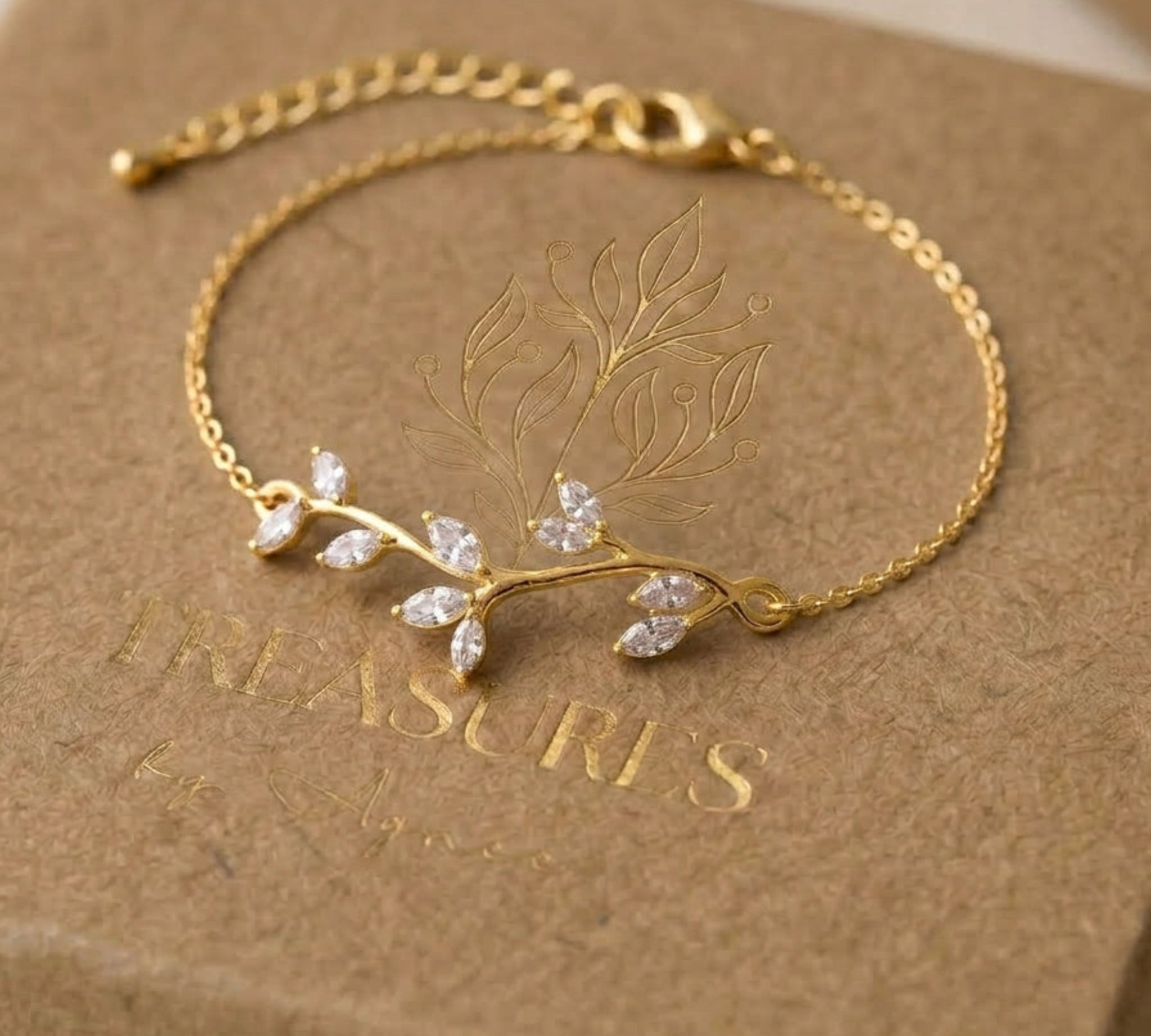 Joy Rose Gold Swarovski Crystal Bridal Bracelet - Treasures by Agnes