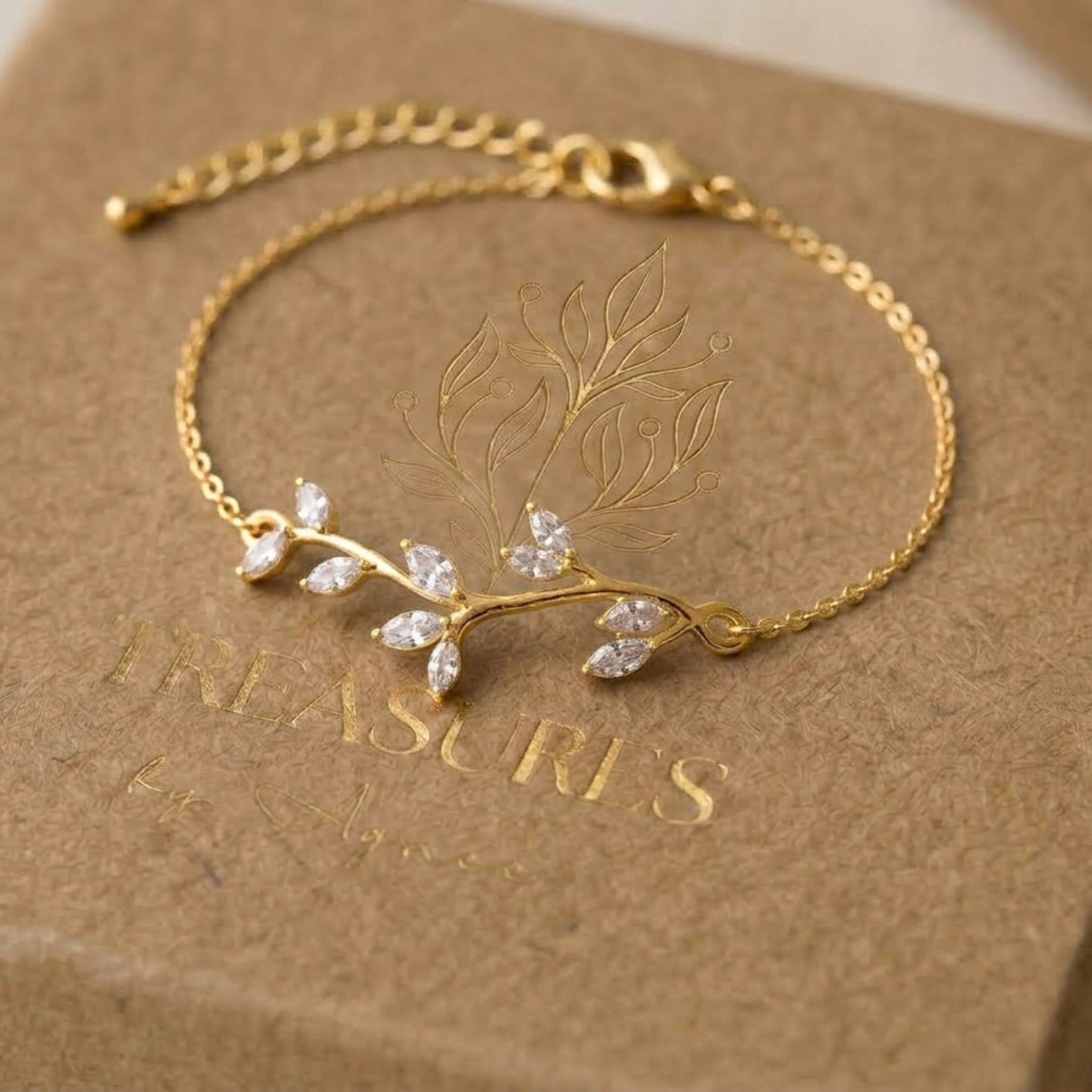 Joy Rose Gold Swarovski Crystal Bridal Bracelet - Treasures by Agnes
