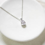 Khloe Bridal Backdrop Necklace for Bride – CZ Back Necklace with Gold Filled Chain - Treasures by Agnes