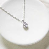 Khloe Bridal Backdrop Necklace for Bride – CZ Back Necklace with Gold Filled Chain - Treasures by Agnes