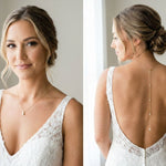 Khloe CZ Bridal Backdrop Necklace - Treasures by Agnes
