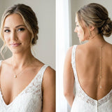 Khloe CZ Bridal Backdrop Necklace - Treasures by Agnes