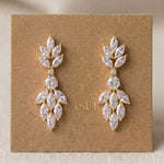 Kristen Dainty Rose Gold Bridal Earrings - Treasures by Agnes