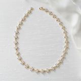 Lauren Bridal CZ Leaf Necklace - Treasures by Agnes