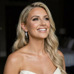 Leah CZ Leaf Drop Bridal Earrings - Treasures by Agnes