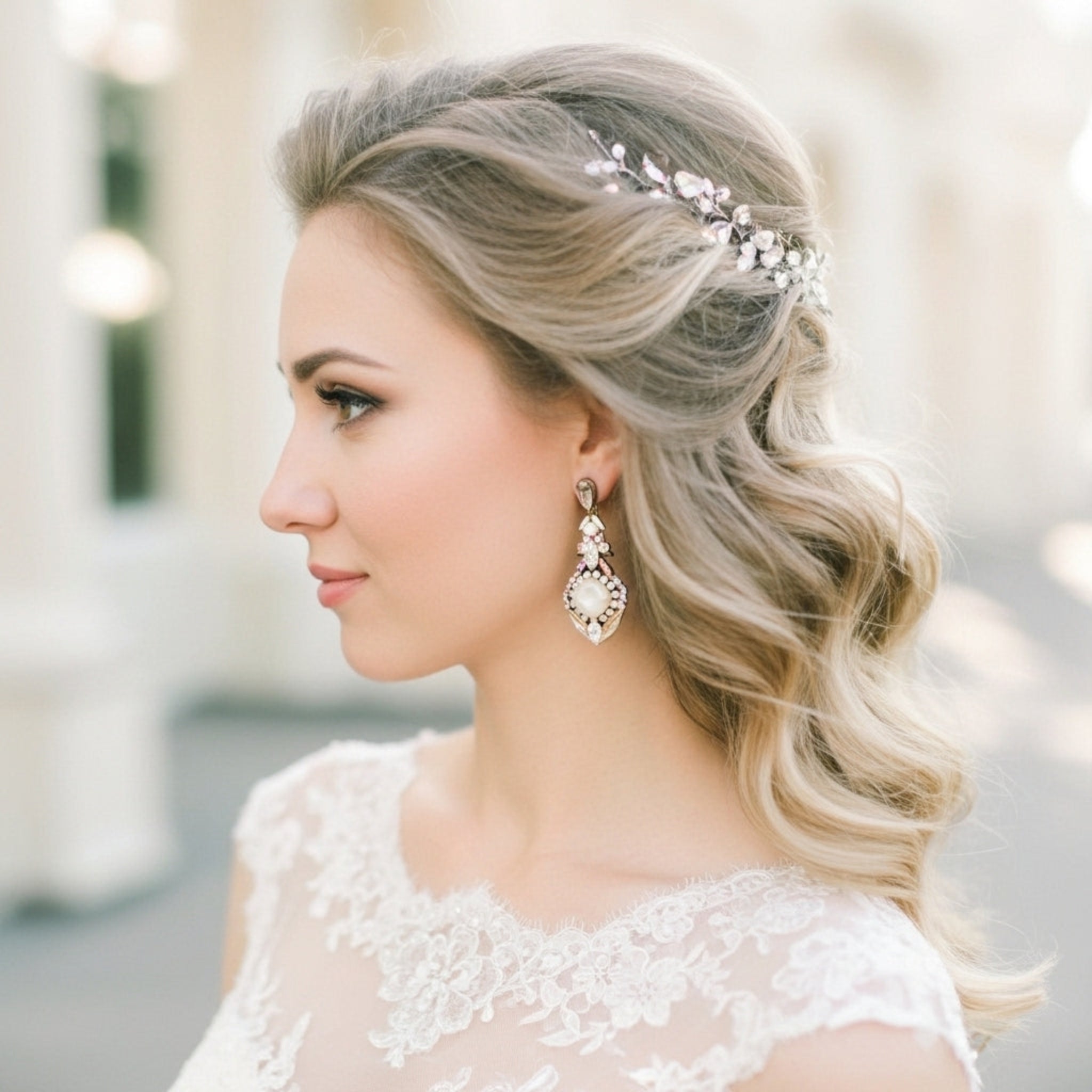 Leland Bridal Earrings - Treasures by Agnes