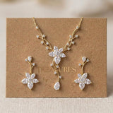Lily Rose Gold CZ Bridal Jewelry Set - Treasures by Agnes