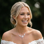 Lily Rose Gold CZ Bridal Necklace - Treasures by Agnes