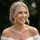 Lily Rose Gold CZ Bridal Necklace - Treasures by Agnes