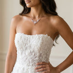 Lily Rose Gold CZ Bridal Necklace - Treasures by Agnes
