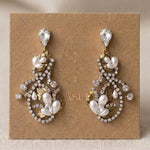 Lisa Swarovski Crystal & Pearl Bridal Earrings - Treasures by Agnes