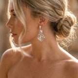 Lisa Swarovski Crystal & Pearl Bridal Earrings - Treasures by Agnes