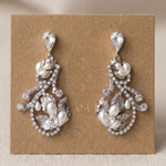 Lisa Swarovski Crystal & Pearl Bridal Earrings - Treasures by Agnes