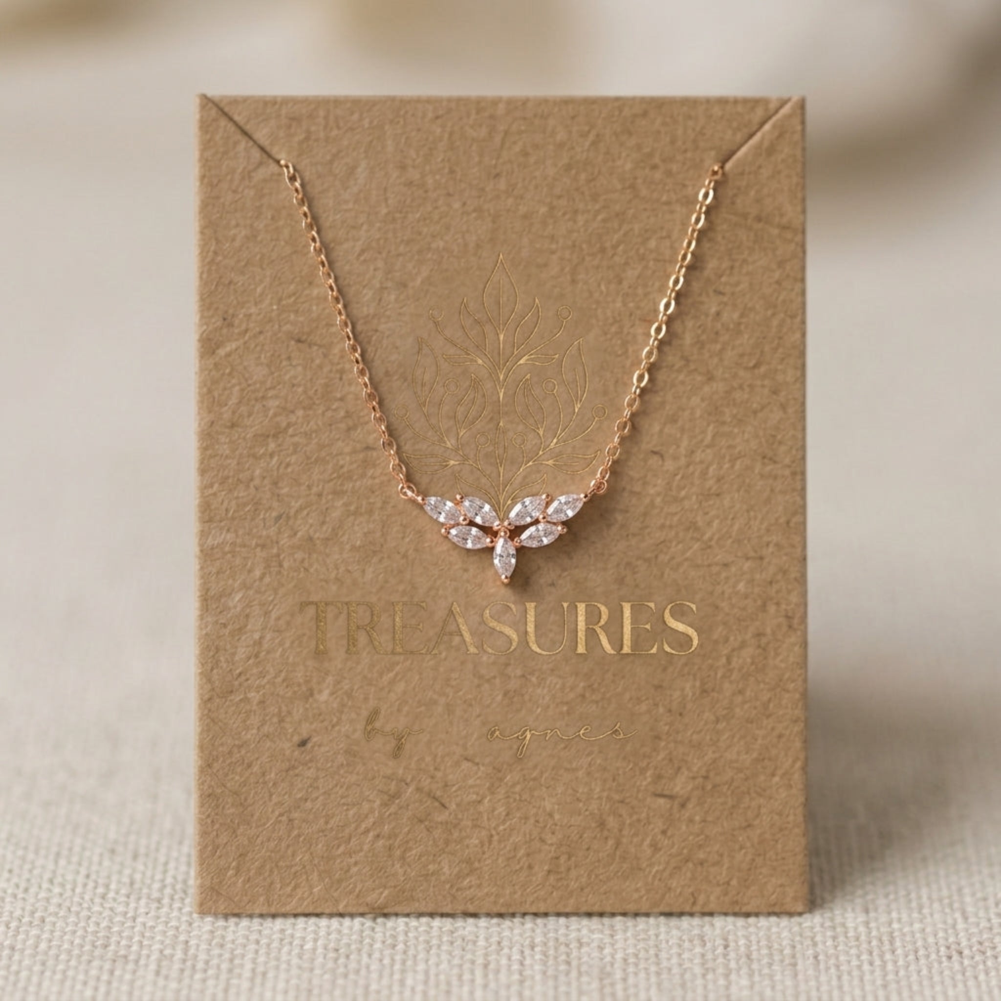 Lisette Dainty Gold Bridal Necklace - Treasures by Agnes