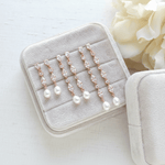 LIV Bridal Earrings with Pearl Drop - Treasures by Agnes