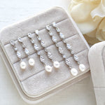 LIV Bridal Earrings with Pearl Drop - Treasures by Agnes