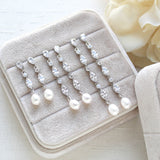 LIV Bridal Earrings with Pearl Drop - Treasures by Agnes