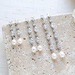 LIV Bridal Earrings with Pearl Drop - Treasures by Agnes