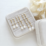 LIV Bridal Earrings with Pearl Drop - Treasures by Agnes