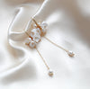 Long floral cluster bridal earrings - MEADOW - Treasures by Agnes