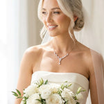 Magnolia Rose Gold CZ Bridal Necklace - Treasures by Agnes