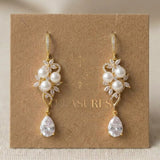 Mia Pearl & CZ Bridal Earrings - Treasures by Agnes