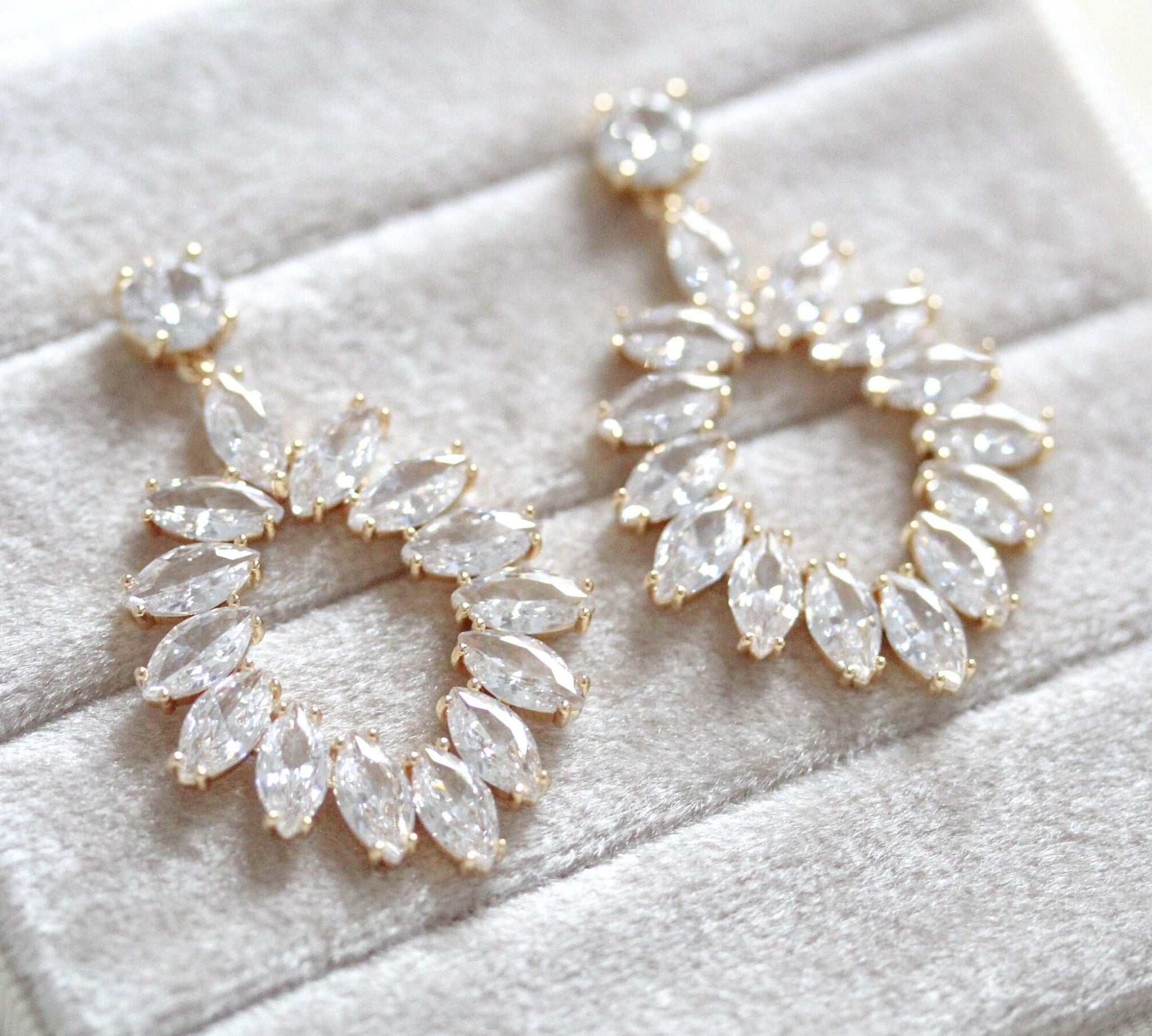 Odette Gold Bridal Earrings - Treasures by Agnes