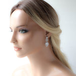 Rose gold Bridal earrings and necklace set - PAIGE - Treasures by Agnes