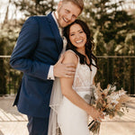 Rose gold Bridal jewelry set with Marquis stones - LAUREN - Treasures by Agnes