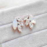 Rose gold bridal stud earrings - BRIDGETTE - Treasures by Agnes