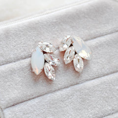 Rose gold bridal stud earrings - BRIDGETTE - Treasures by Agnes