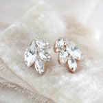 Rose gold bridal stud earrings - BRIDGETTE - Treasures by Agnes