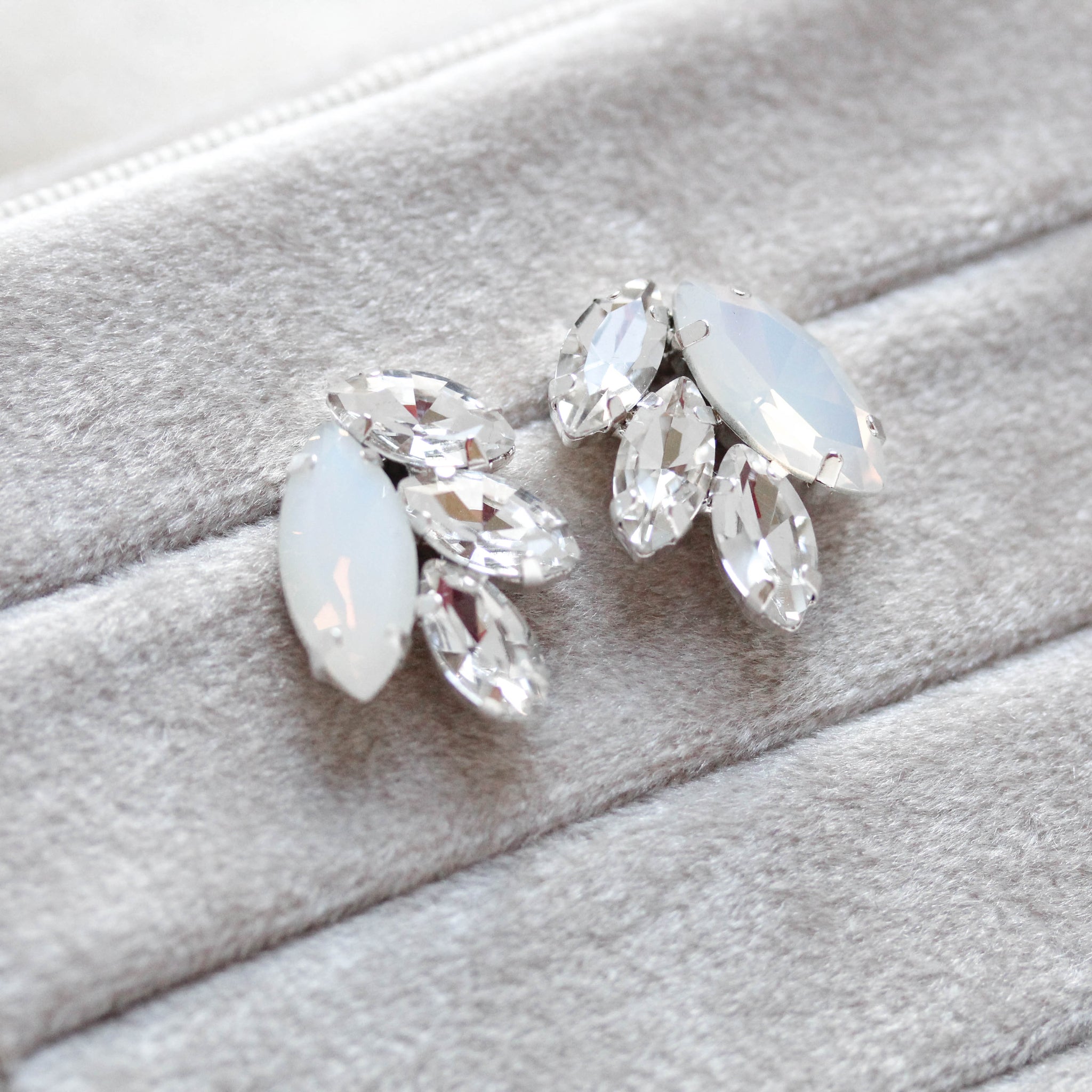 Rose gold bridal stud earrings - BRIDGETTE - Treasures by Agnes