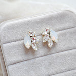 Rose gold bridal stud earrings - BRIDGETTE - Treasures by Agnes